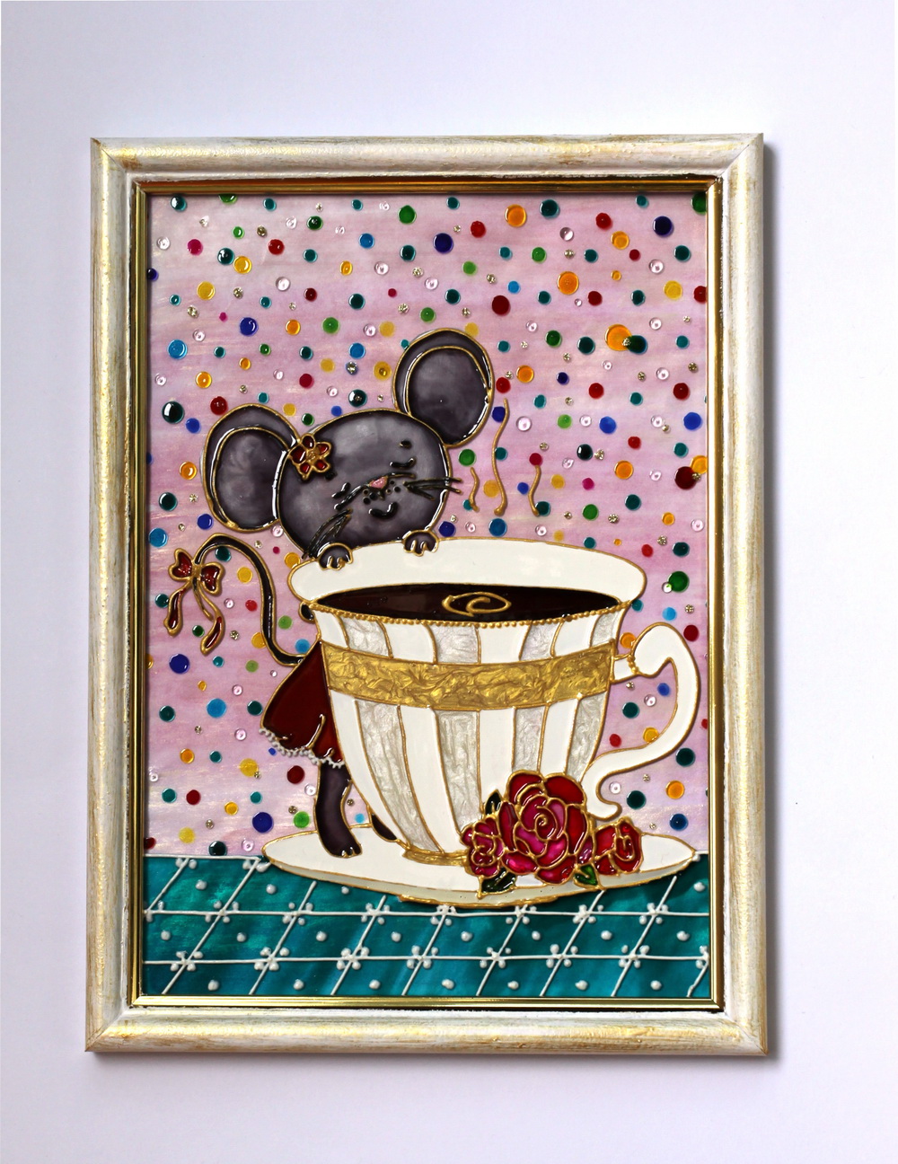 Картина Мышь с чашкой