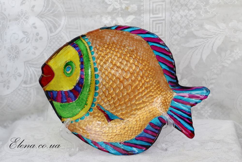 Тарелка Gold fish