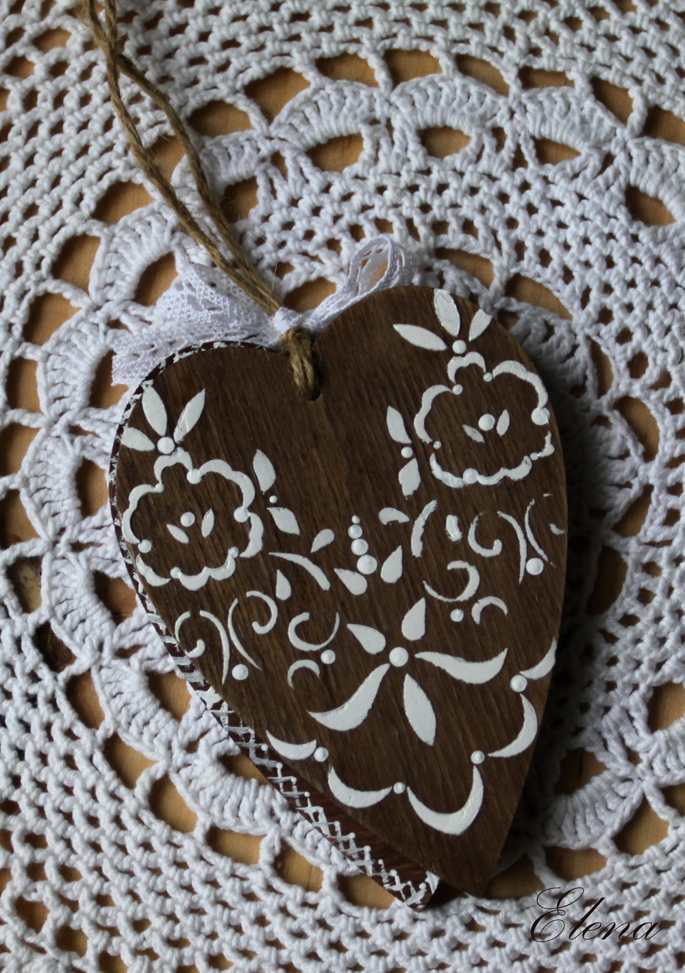 Подвеска-сердце Петух