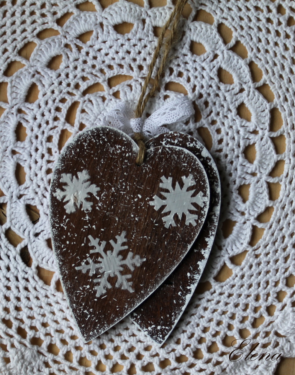 Подвеска-сердце Петух