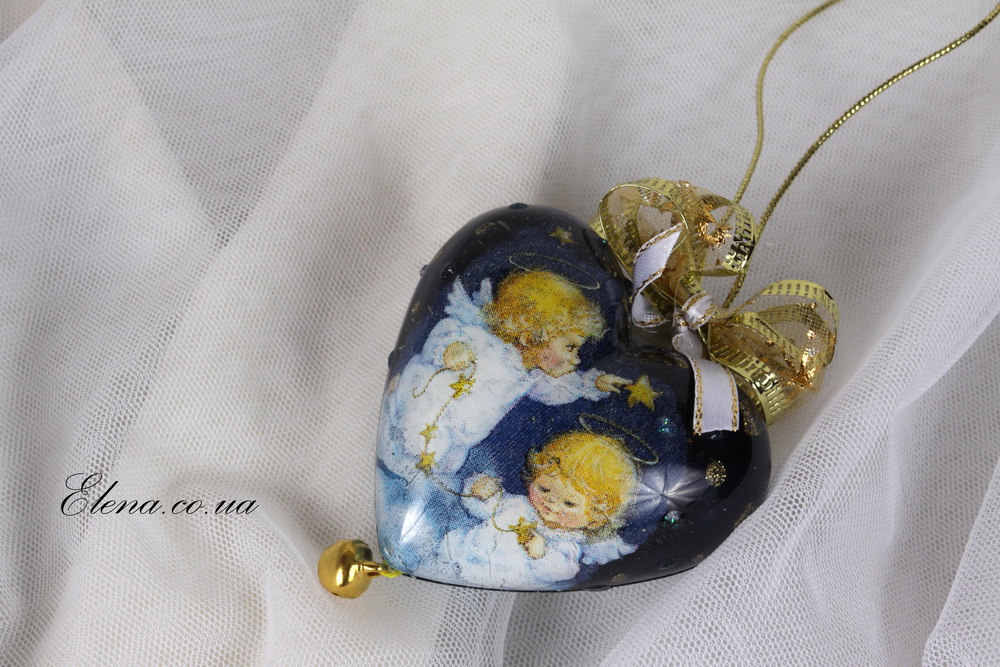 Подвеска Сердце ангела Синий