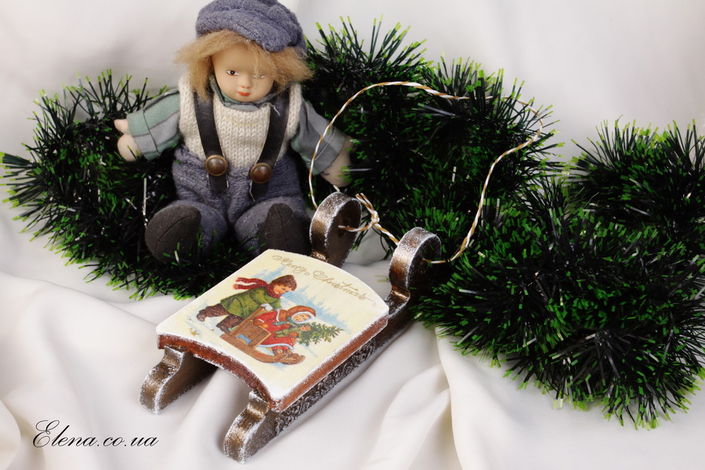 Дети на санях