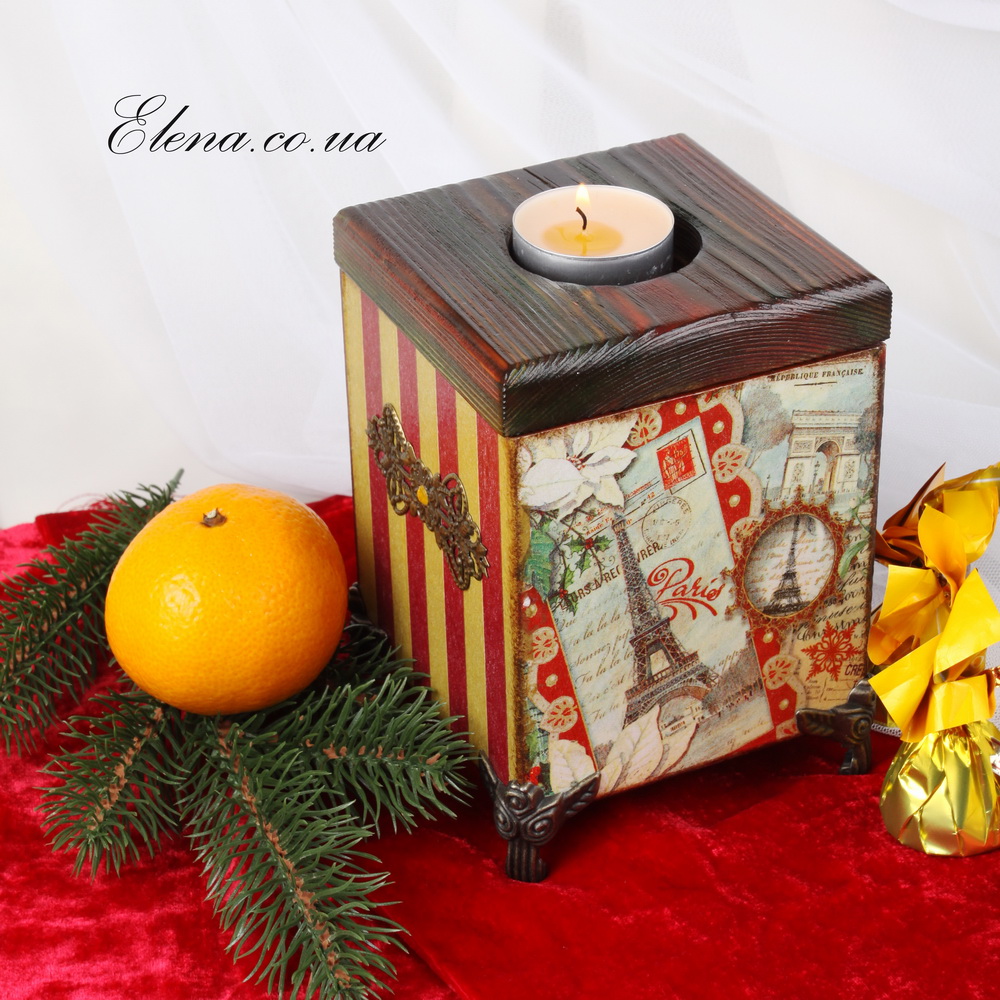Короб-подсвечник Christmas