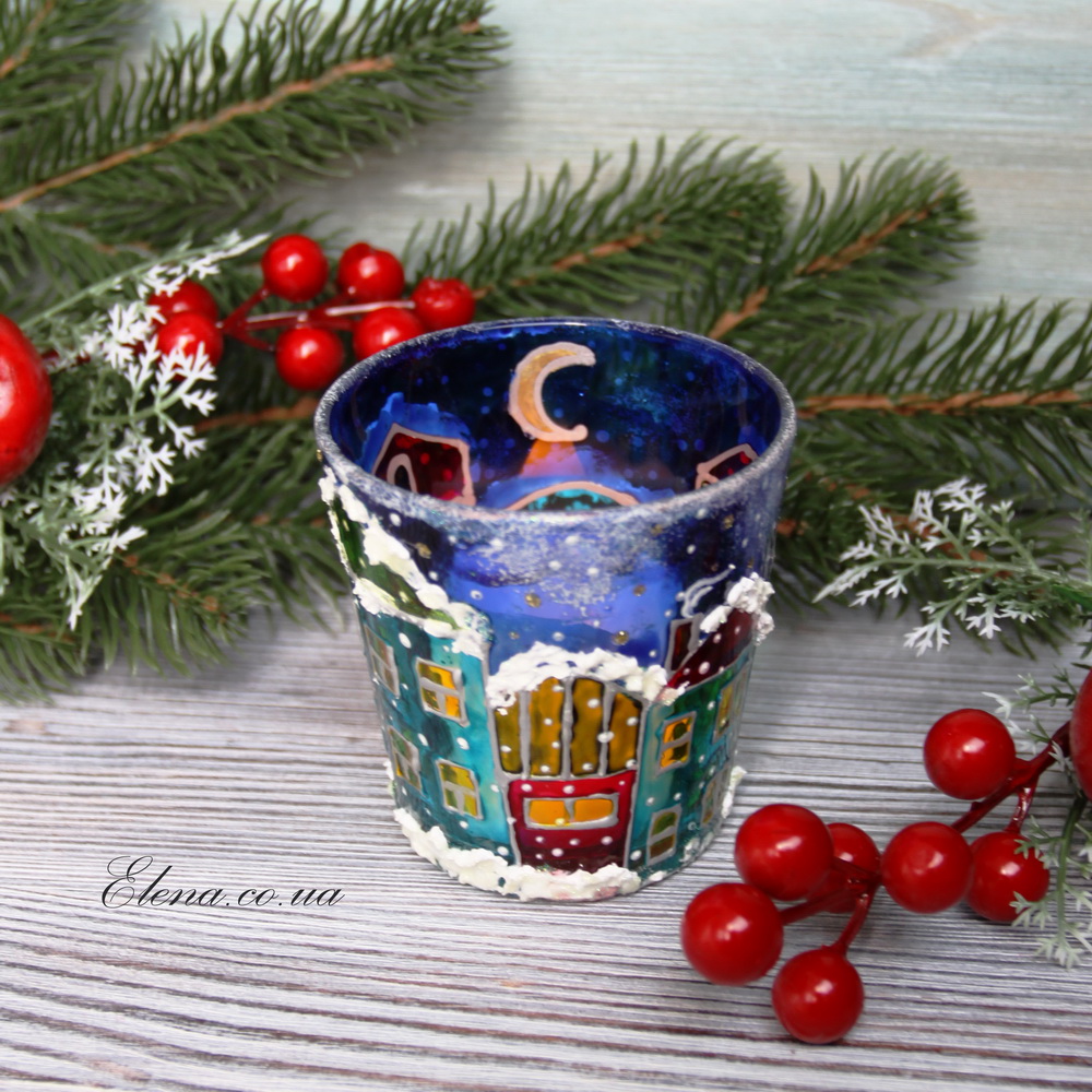 Подсвечник Снежный город