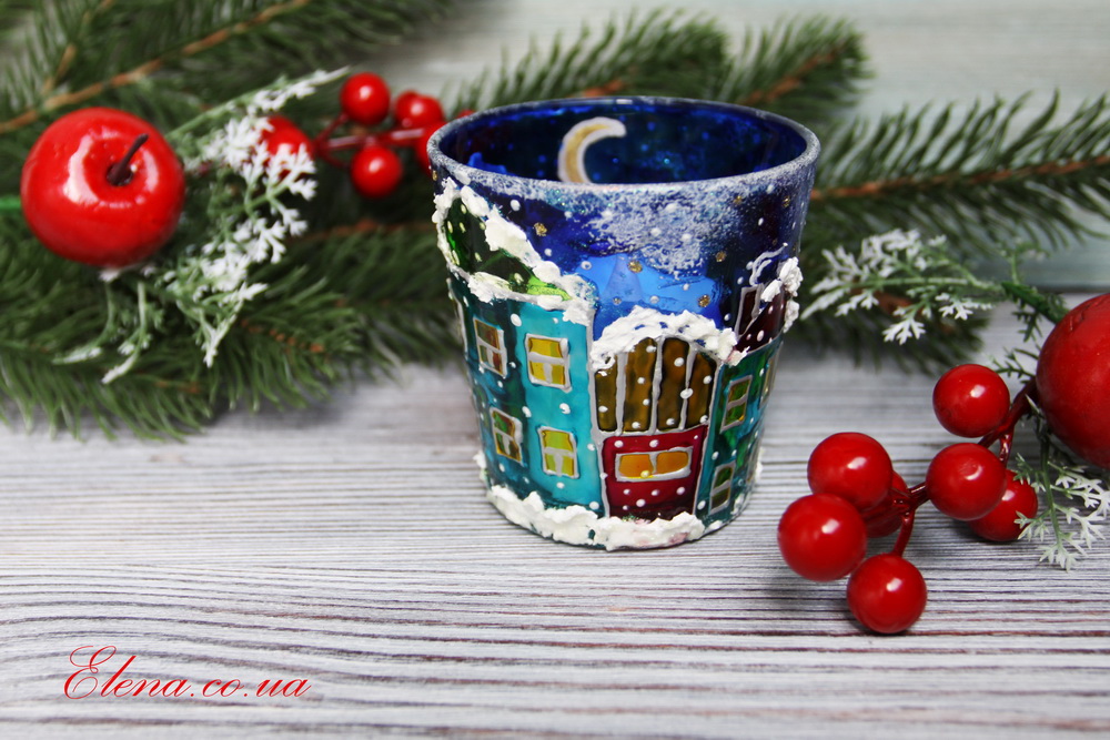 Подсвечник Снежный город