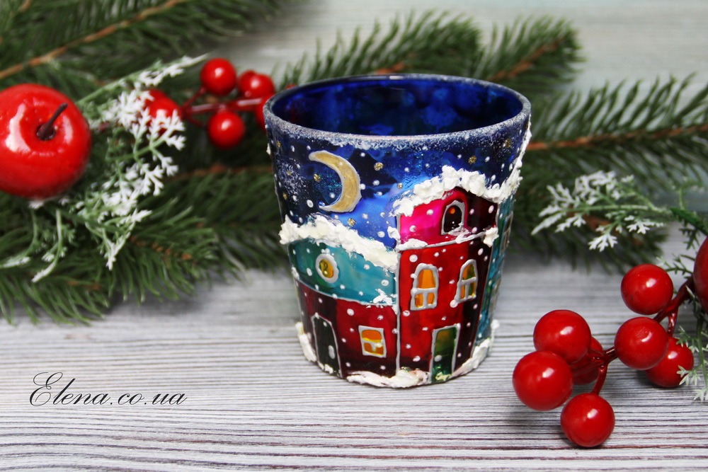 Подсвечник Снежный город