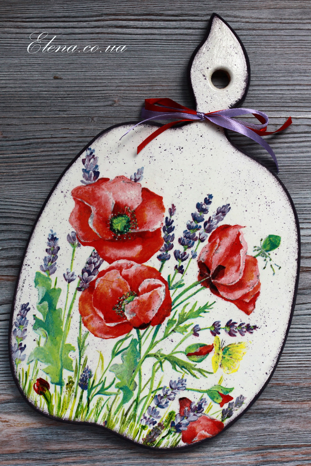 Дошка Маки з лавандою