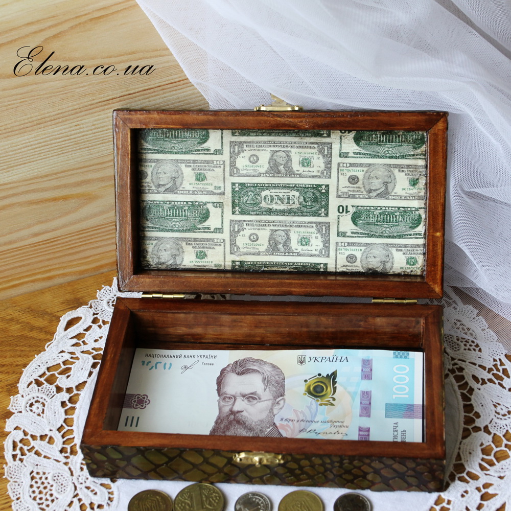Шкатулка-купюрница Ретро