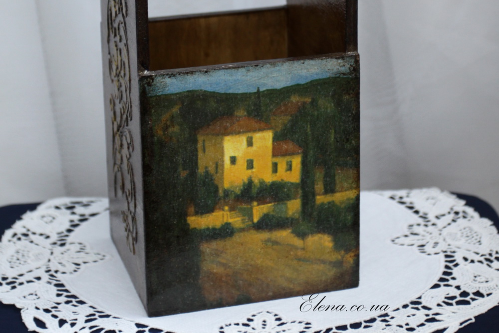 Винный короб с ручкой