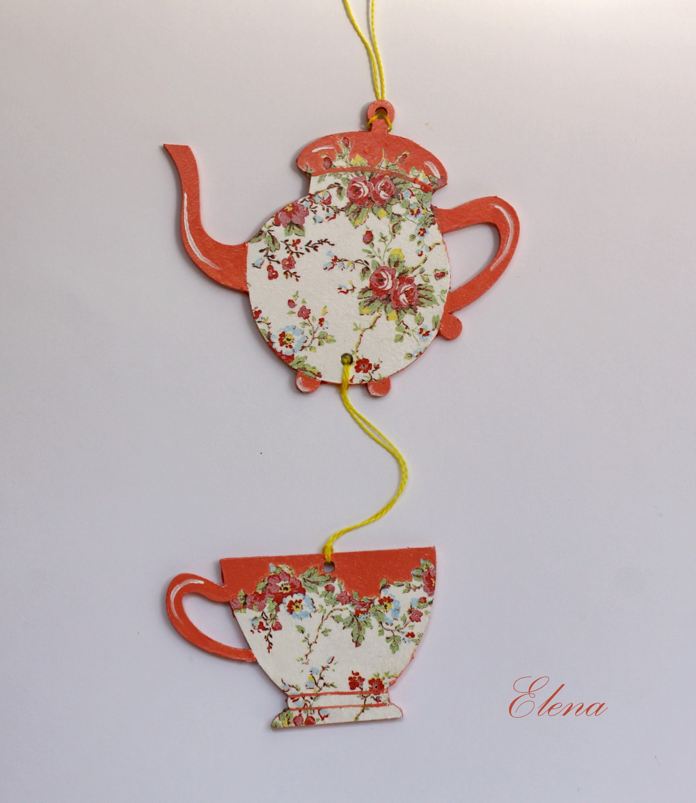 Подвеска Чайник с чашкой