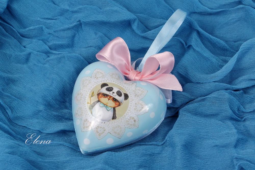 Подвеска-сердце Совушки